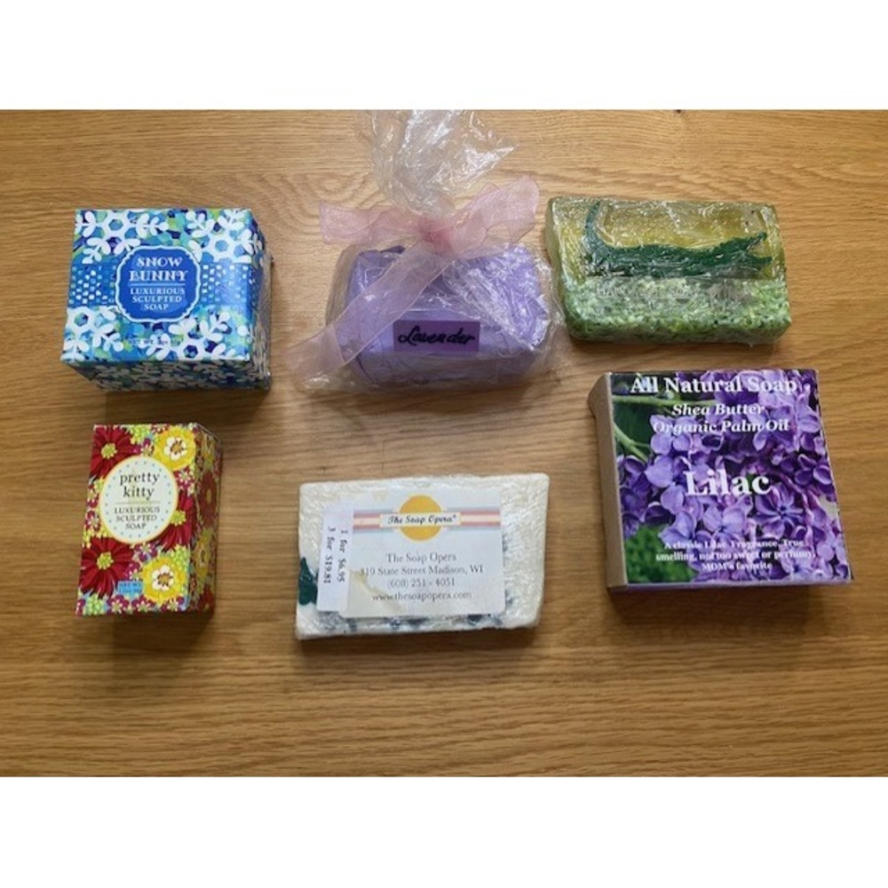 Mixed Brand Bar‎ Soap Lot Unisex OS Multi Good Sculpted Animal Floral 6pc Set